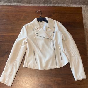 Wilfred Cream Cropped Moto Jacket Size 6